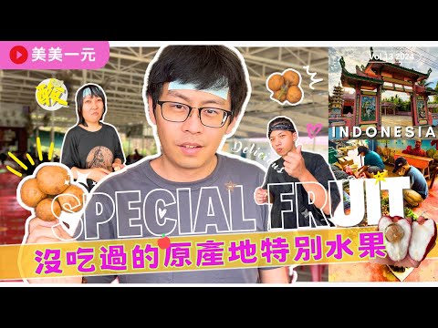 【2024印尼加里曼丹】ep.13沒吃過的特別水果！像蓮霧卻不是蓮霧？！可以吃的手搖鈴？一人打十個的功夫麵！啊打～在地原產水果別錯過｜美美一元 Indonesia Kalimantan