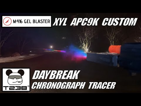 T238 Tracer Demo (TOY!) NO Need for Glow Gels! - XYL APC9K Gel Ball Blaster Custom Build