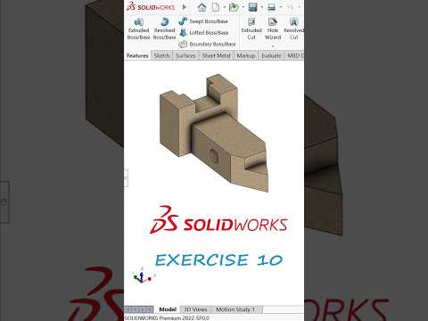 SOLIDWORKS EXERCISE 10 | #solidworks #engineering #3dmodeling #design