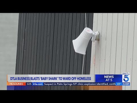 Downtown L.A. business plays 'Baby Shark' on loud speakers to ward off homeless