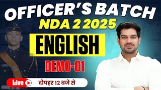 NDA 2 2025 Officers Online Batch English Demo Class 1| Best NDA 2 2025 Online Course |Nda Classes