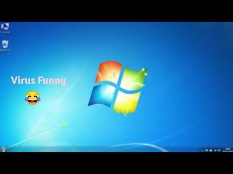 The computer is infected with a virus, and the virus is funny