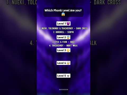 Which Phonk level are you? #shorts #phonk #phonkmusic