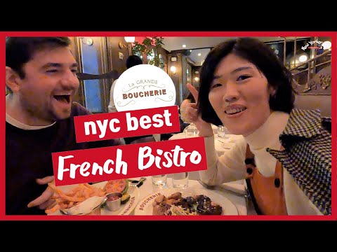 NYC French Restaurant for Dryaged steak burger - La Grande Boucherie (Date Night NYC)