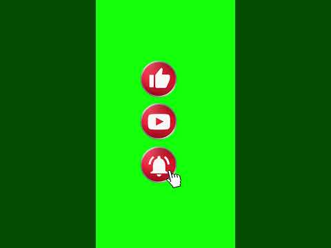 Subscribe Like Bell icon green screen