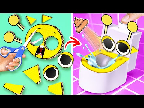 💩HOW TO Build a Toilet From SPRUNKI! 🚽😱 Hilarious DIY Cardboard Crafts You’ll Totally Love!