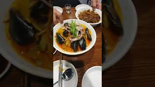 친구와 소주한잔 1차 중화요리 맛집 (도토리가루 섞어 면 뽑는집) 2차 포차 새우요리에 한잔🍶 오늘의 술안주 ❤️ 술안주 맛집 ❤️ 친구랑 맛있는 술상 👍