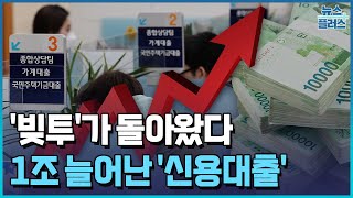 돌아온 '빚투'...5대 은행, 신용대출 1조 늘었다 / 한국경제TV뉴스