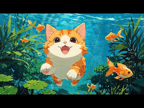 Swimming With Goldfish 💦 Happy Lofi To Start Your Day Right 💦 Chill Spring Vibes