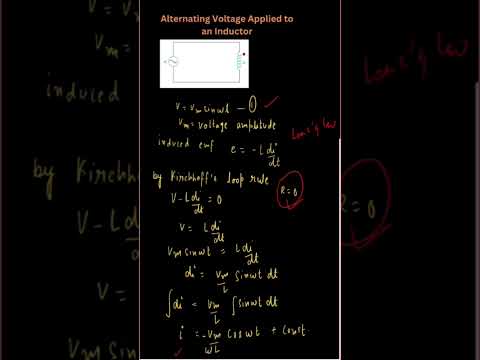 alternating voltage applied to a inductor #class12physics #physic