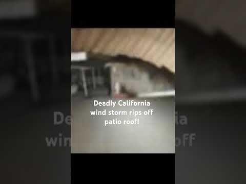 Deadly wind storm that led to the CA Eaton fire, tears off patio roof! January 2025  #eatonfire