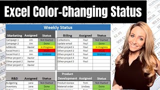 Excel color coding status tutorial