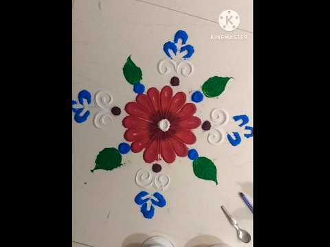 Easy rangoli design/ very simple and unique rangoli design #ytshots #viralshort