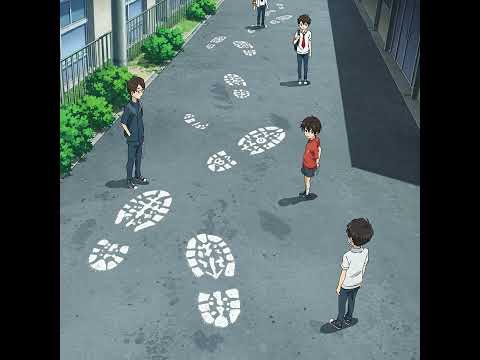 体育倉庫の裏で見つけた不思議な足跡 - Mysterious footprints found behind the gym storage(男性バージョン)