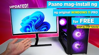 Paano mag-install ng Original Windows 11 PRO for FREE sa Newly built Gaming PC - Step by step Guide
