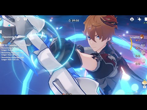 3.8 Abyss top half continuous speedrun C0 Childe International 57s