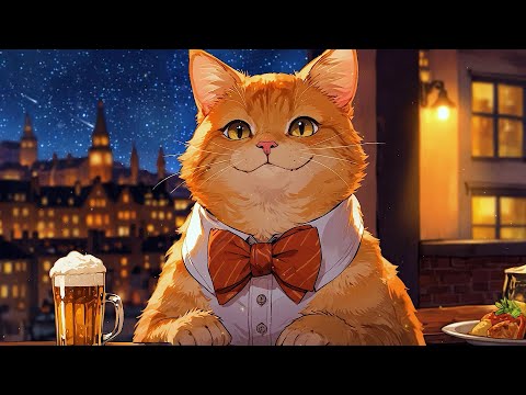 Relaxing With The Cutest Meowtender 🍷 Peaceful Night Of Healing In A Cozy Pub 🍷 Lofi Spring Vibes