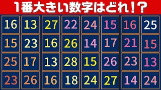 【集中力テスト】一番大きい数字探し【観察力を鍛えよう】