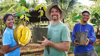 PLANTING DURIANS AND COOKING A DELICIOUS LUNCH AT THE FARM | ISLAND LIFE
