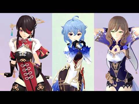 Fan Service from the ladies - Genshin Impact