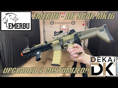 DEMO! - NEW! Emerbu - DK Scar MK16 (TOY!) Gel Ball Blaster - Upgraded M95 & Customized - Modded!
