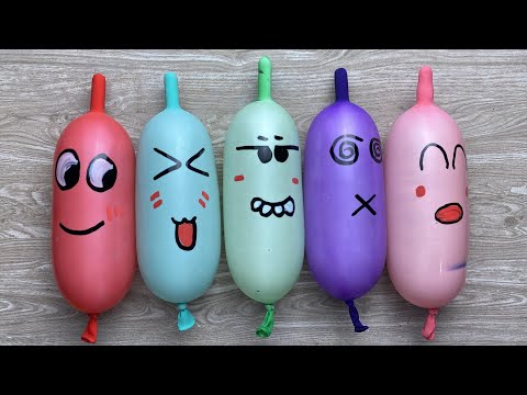 The shocking secret to making hilarious slime with long balloons | Satisfying slime videos