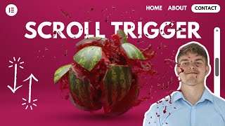 PLAY VIDEO ON SCROLL - GSAP Scrolltrigger Elementor (No plugin)