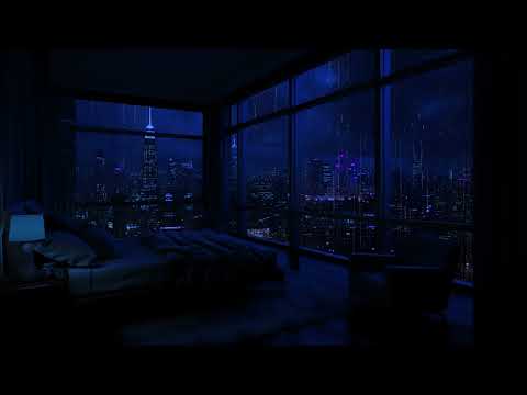 Relaxing Sound of Rain in the Dark Bedroom 🌧️- Rain Sounds for Sleep , Study ,Meditation