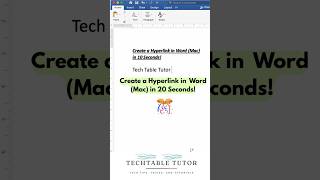 Add Hyperlinks in Word on Mac | MacBook Trick in Just 20 Seconds! #msword  #macbook