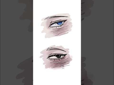 [쇼츠로 보는 왕초보 야매 강좌] 차가운 눈 그리는 법(+동태눈) - 눈팁 3탄