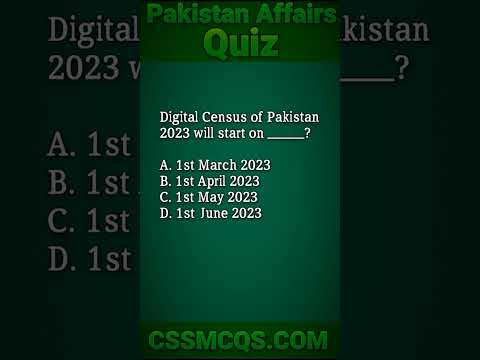Self Enumeration Census of Digital Census of Pakistan 2023 starts  #gk #question #mcq #quiz #answer