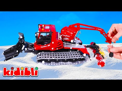 Śnieg, Pojazdy i Zabawa ❄️ Pług Śnieżny i Edukacyjne Pojazdy Zimowe | Kidibli