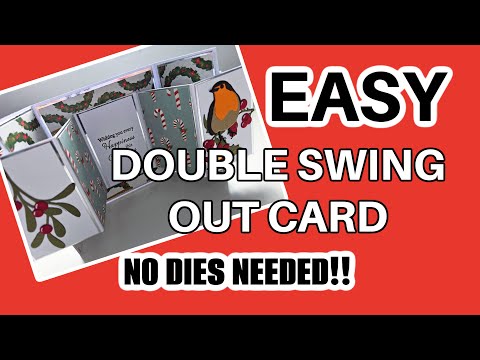 EASY Double swing out card NO DIES NEEDED!