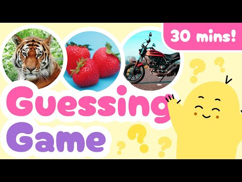 Learn Animals, Fruits & Vehicles for Kids! Guessing Game Compilation! What’s Behind the Blocks?