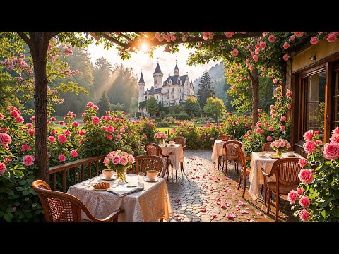 Sweet Bossa Nova & Relaxing Jazz Music ☕ Romantic Garden Café Ambience for a Peaceful Morning