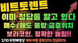 [코인차트분석가이영수] 비트토렌트 이미 정답을 알고 있다. 보라 눌림목입니다.