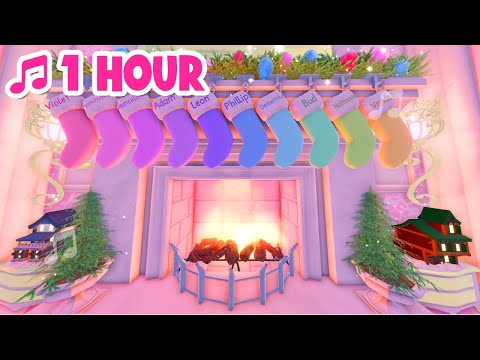 🎀🎄ROYALE HIGH MUSIC | 1 HOUR | CRACKLING FIREPLACE🎄🎀GlitterFrost