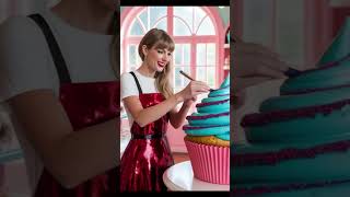Taylor Swift decorating a giant cupcake #aiimagination