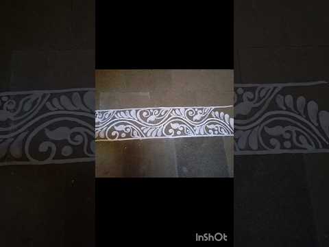 Quick and easy border alpona design #creativealpona #ytshorts #alpona