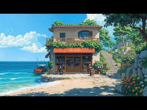 Seaside Book Café 📚 Peaceful Lofi Music for Summer Days 🌿 Lofi Hip Hop to Relax, Study & Unwind