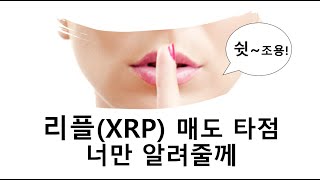 리플 매도 타점 너만 알려줄께