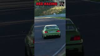 BMW E36 with a nice jump at the small carousel on the Nürburgring touristenfahrten #nurburgring