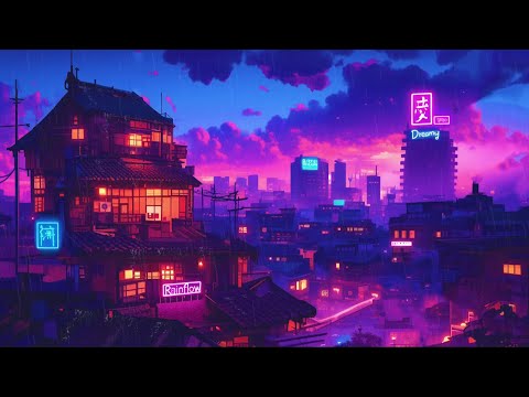 Retro Japanese Town Nights & Study Music Playlist 📚 1980s Lofi Hip Hop Beats
