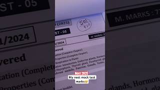 Neet 2025 mock test marks🫣#pw#pw_motivation #mocktest #neet2025 #neettesteries