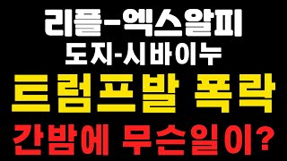 [엑스알피-리플코인-도지코인-시바이누코인] 트럼프발 폭락 ! 간밤에 무슨일이 ? 페페코인 (코인왕국TV, 불독코인 , 급등종목 ,급등코인)