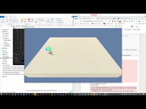 Robot arm following green ball using DDPG