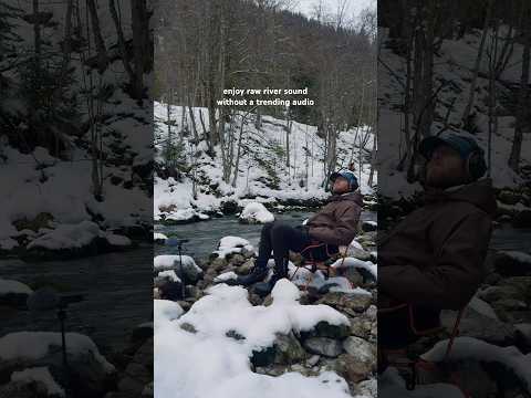 The relaxing sound of a winter river 🌊 #nature