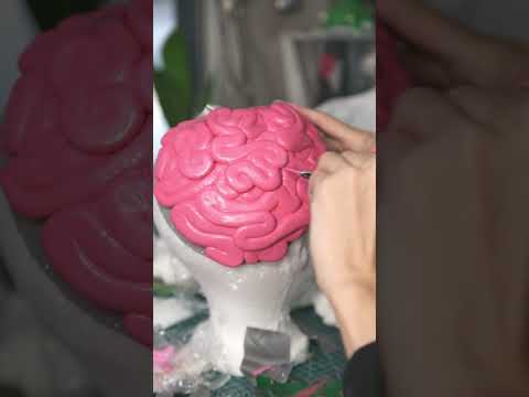 COSPLAY WIP: Making Cosmo's Brain from CHAINSAWMAN! #cosplay #chainsawman #crafting