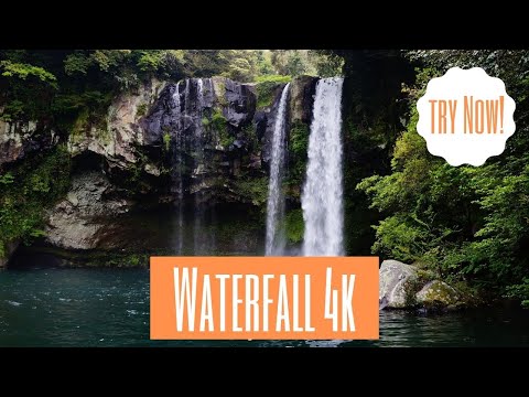 Waterfall 4k With Nature Sounds For Deep Relaxation and Sleep. Just Waterfall Sounds, NO Music