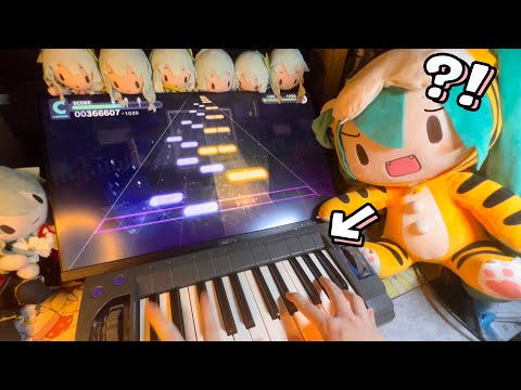 Playing rhythm games on a "PIANO KEYBOARD" was my best idea. (WORST)【project sekai】